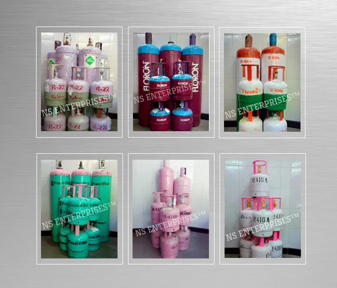 Refrigerant gas cylinders in stock at N S Enterprises